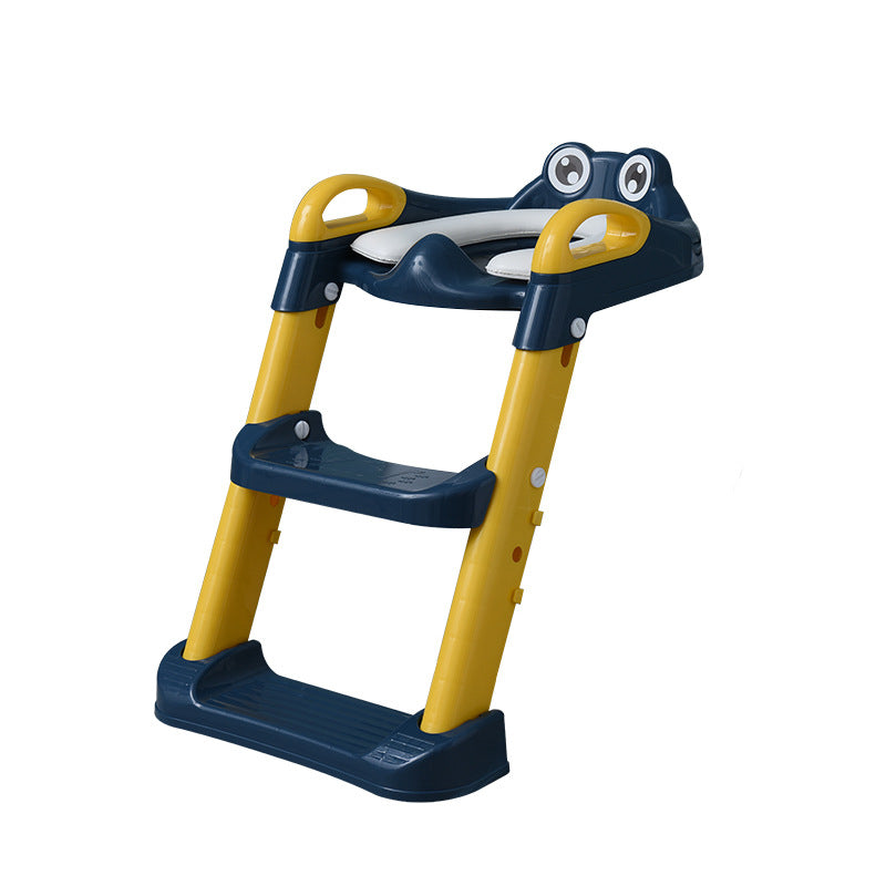 Infant assisted foldable portable toilet ladder